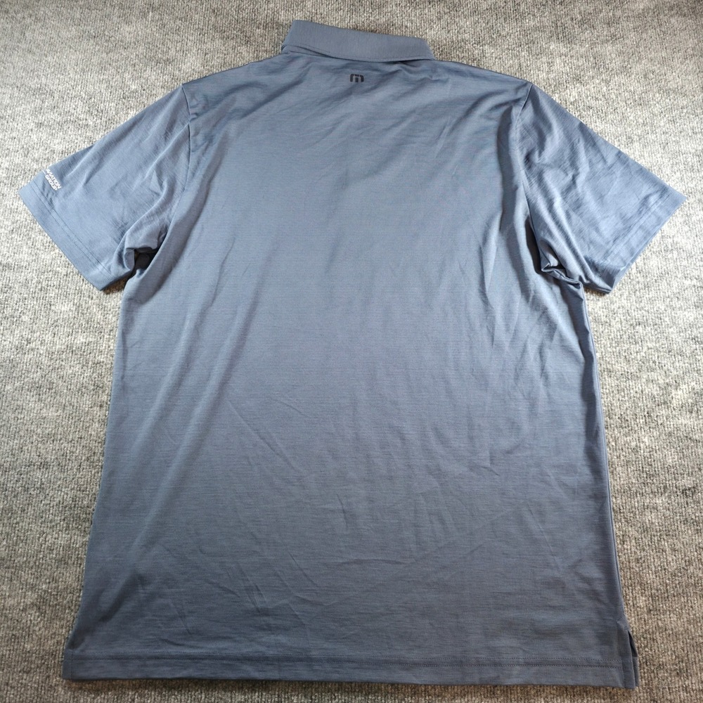 Travis Mathew All Day Access Polo Shirt Mens XL Blue Golf Trilogy Aviation - Picture 7 of 11